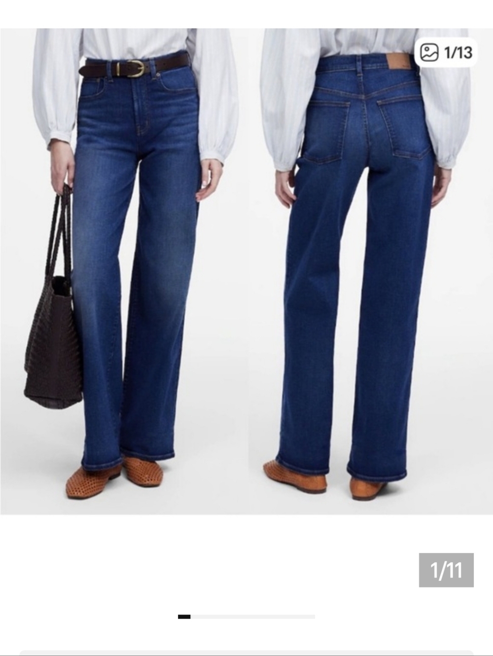 Madewell THE PERFECT VINTAGE WIDE-LEG JEANS PIPESTONE WASH